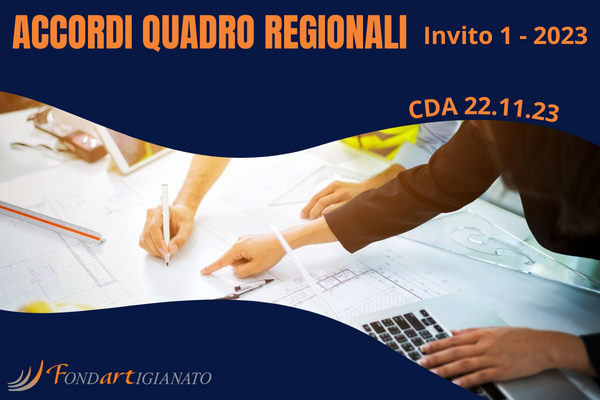 Pubblicati Accordi quadro regionali Invito 1-2023